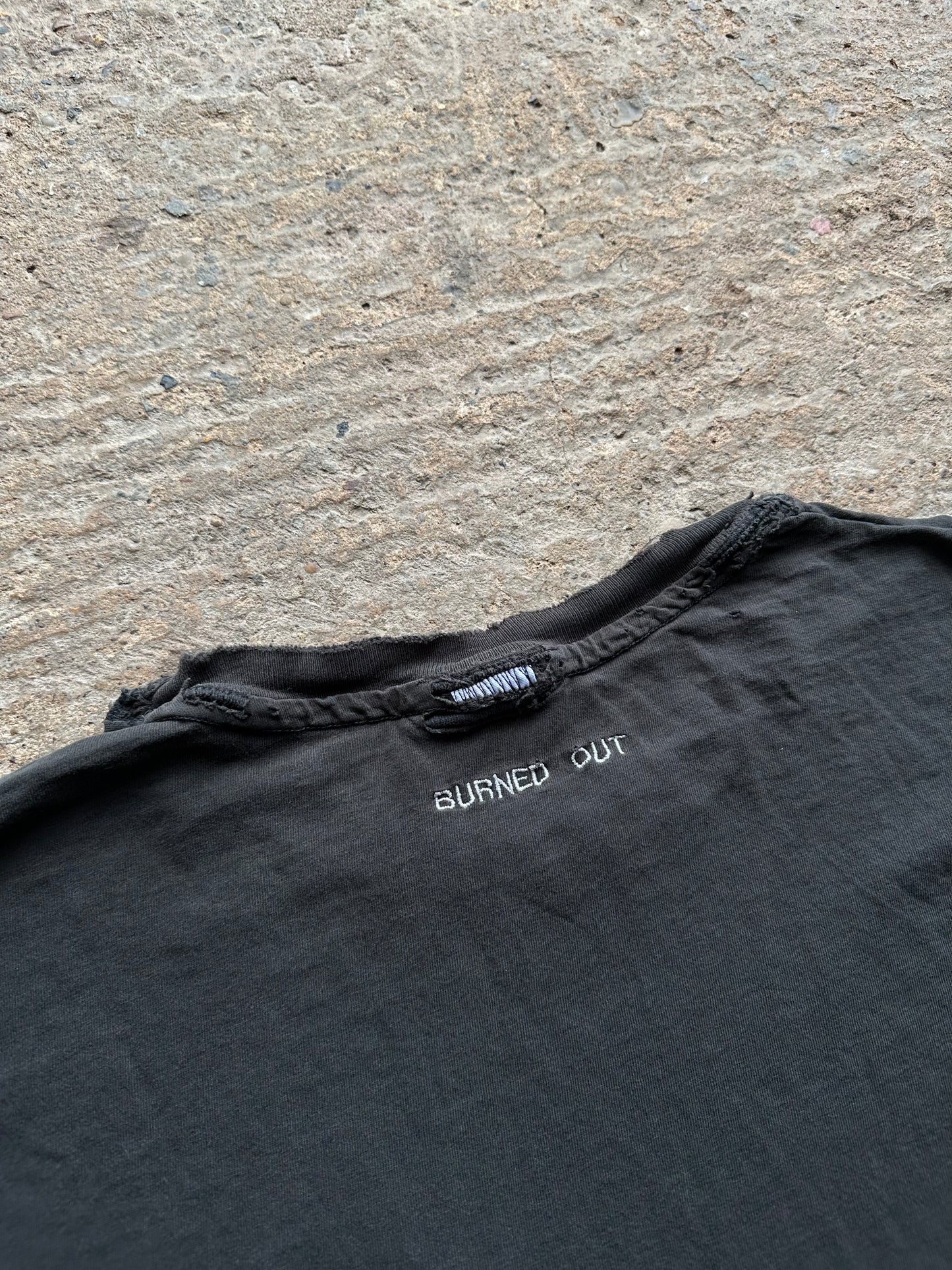 Burned Out Smiley Pocket - 90's - X-Large