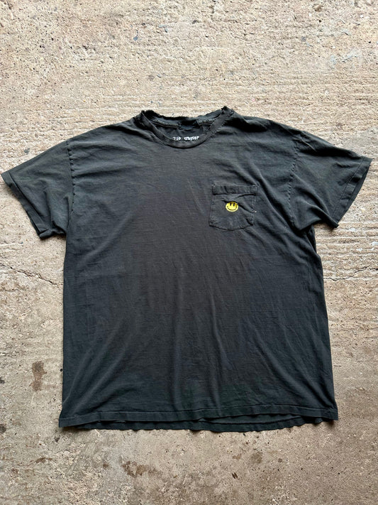 Burned Out Smiley Pocket - 90's - X-Large