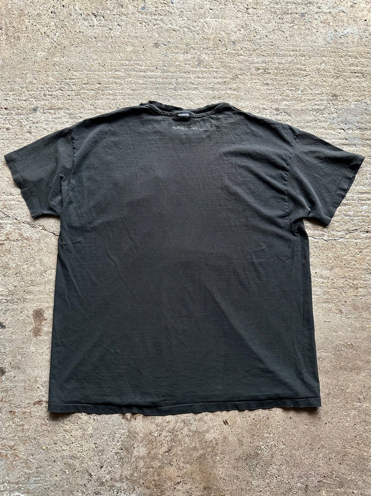 Burned Out Smiley Pocket - 90's - X-Large
