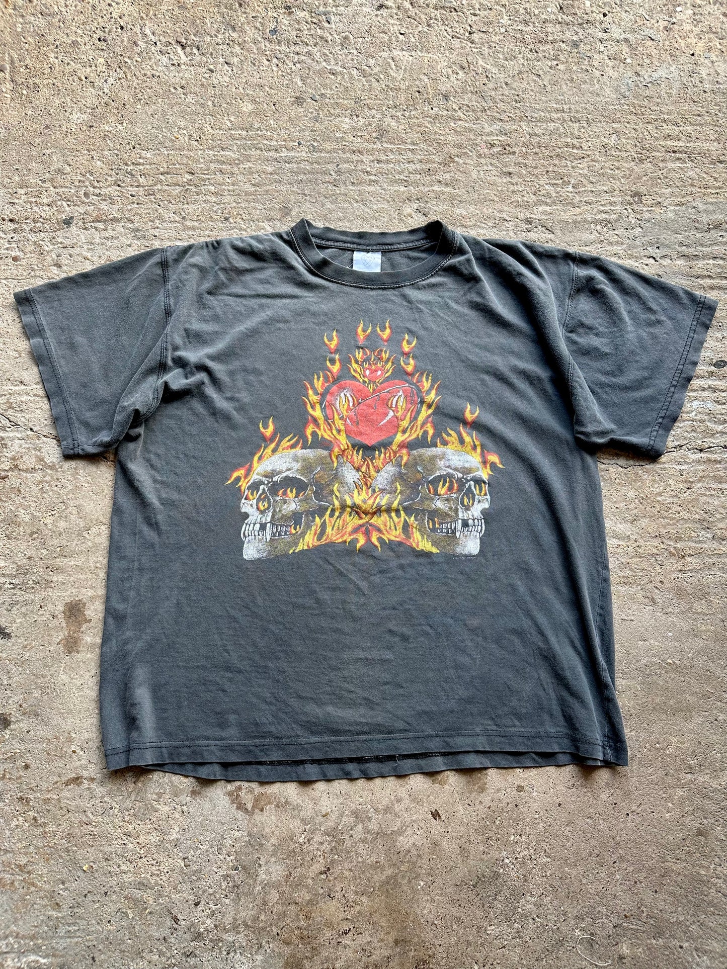 Flaming Skulls - 90's - XX-Large