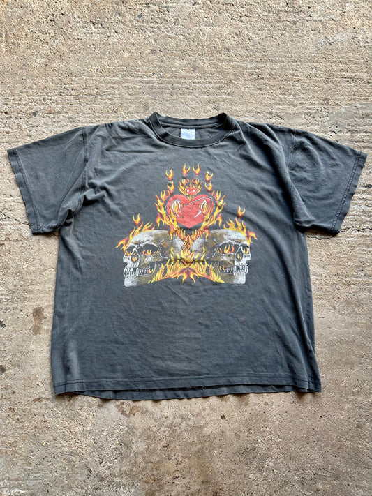 Flaming Skulls - 90's - XX-Large