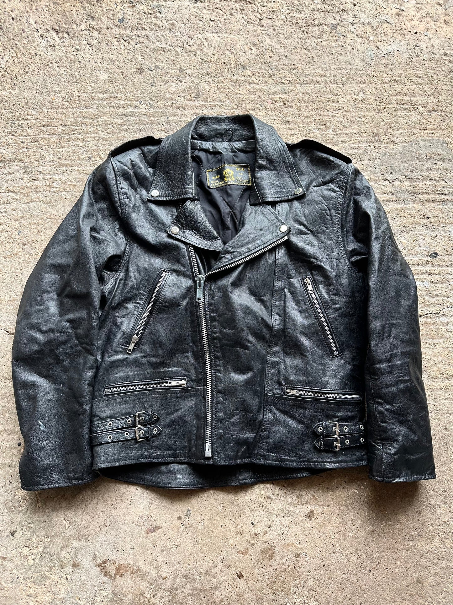 Vintage Leather Jacket - Medium