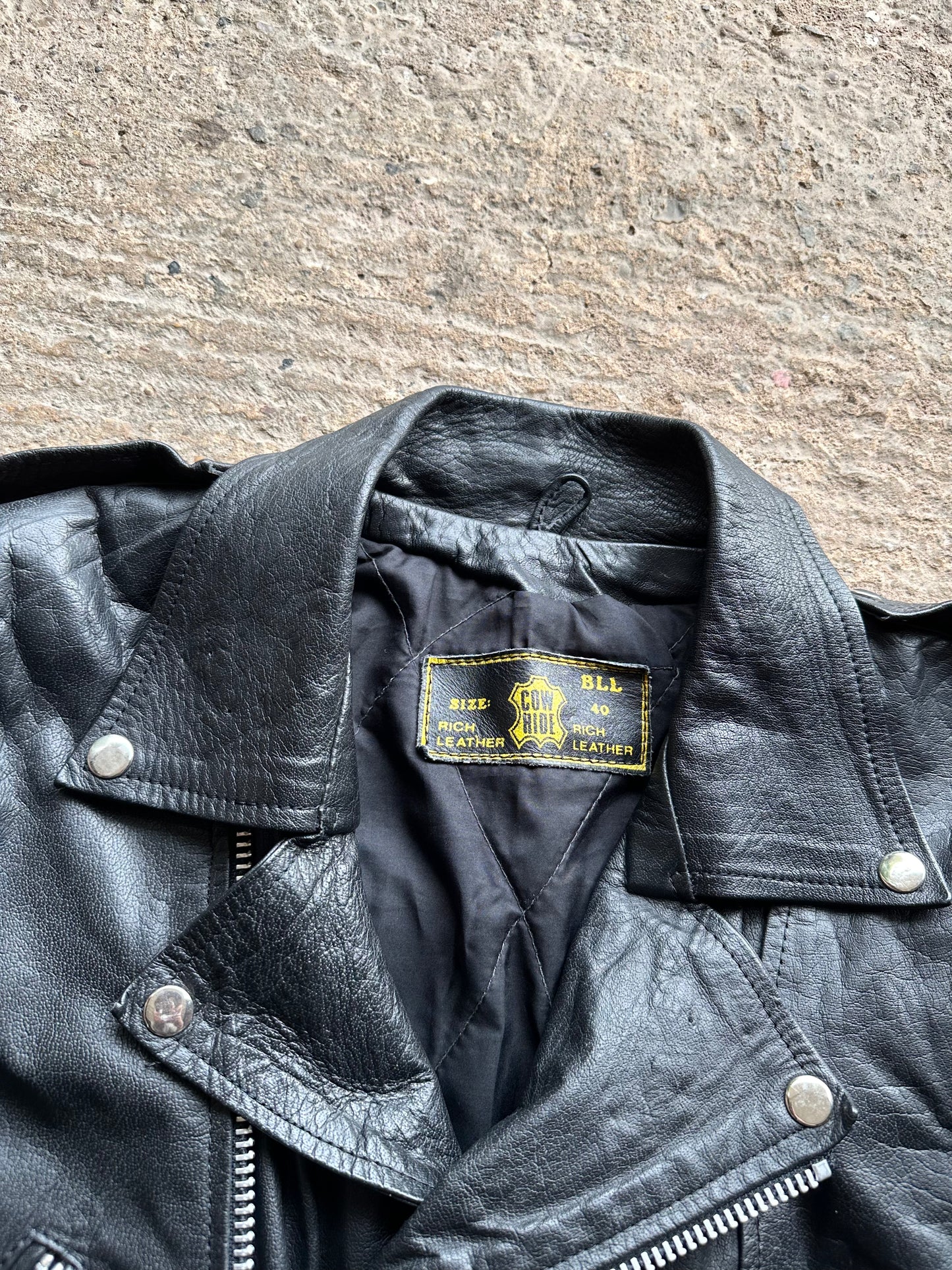 Vintage Leather Jacket - Medium